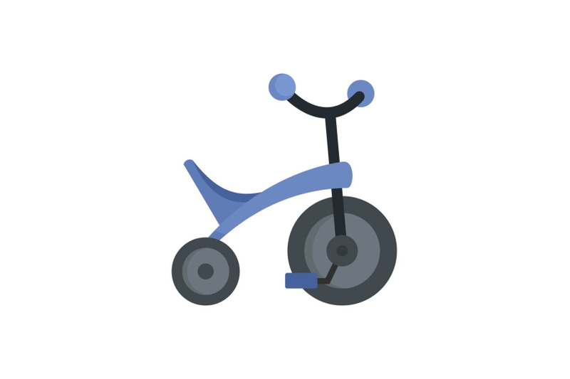 purple-tricycle-icon-flat-style