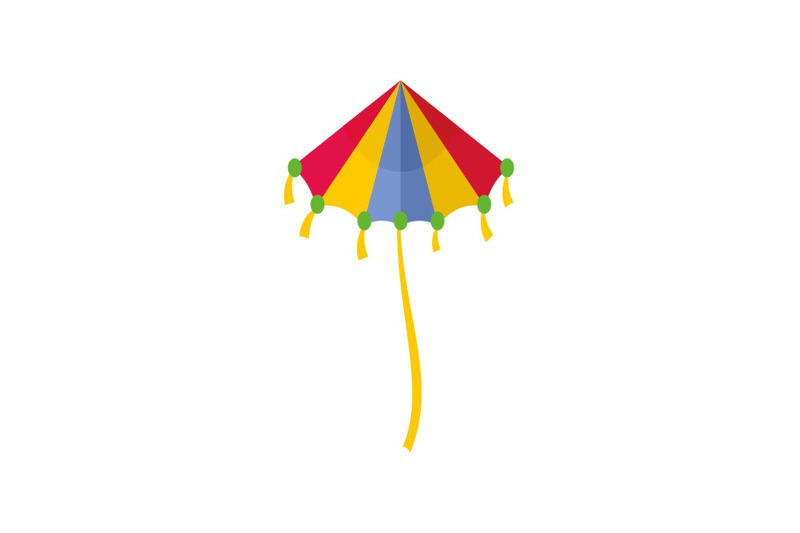 rainbow-kite-icon-flat-style