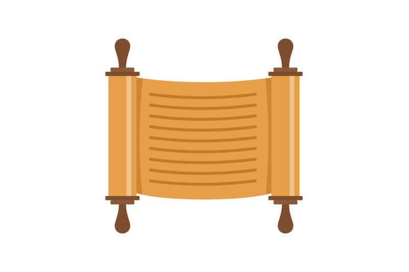 paper-roll-jewish-icon-flat-style