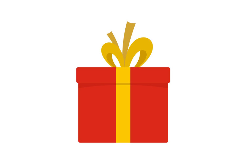 red-giftbox-icon-flat-style