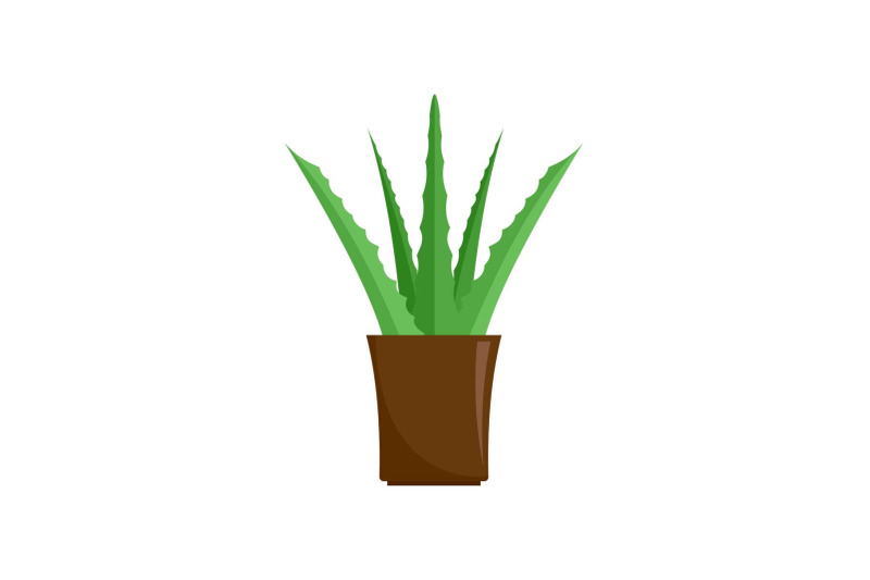 aloe-plant-icon-flat-style