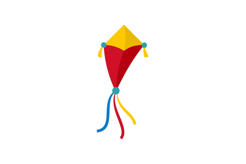 ribbon-kite-icon-flat-style