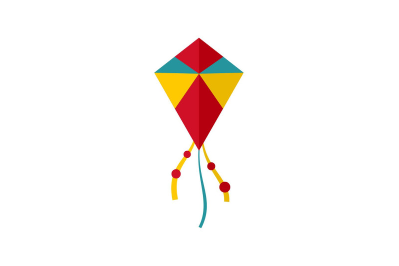 summer-kite-icon-flat-style