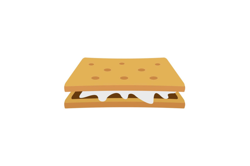 marshmallow-cracker-icon-flat-style