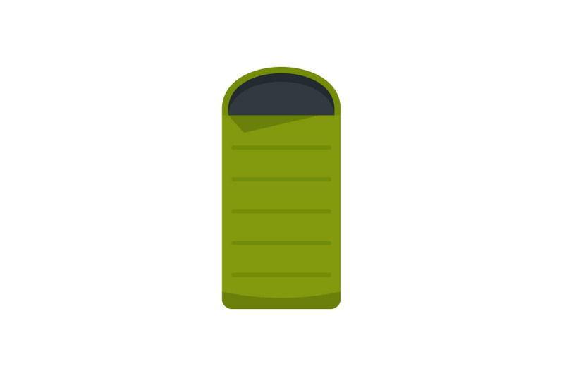 camp-sleeping-bag-icon-flat-style