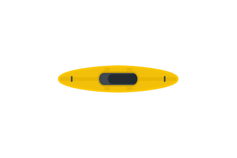 yellow-kayak-icon-flat-style