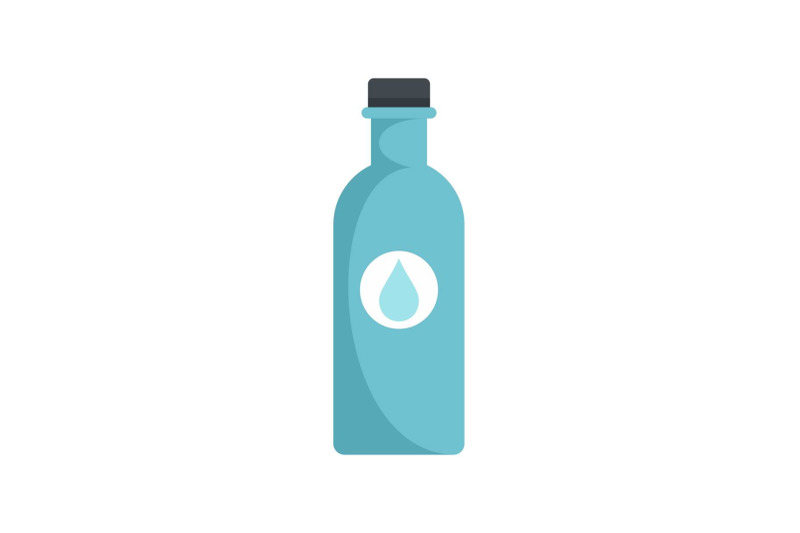 water-plastic-bottle-icon-flat-style