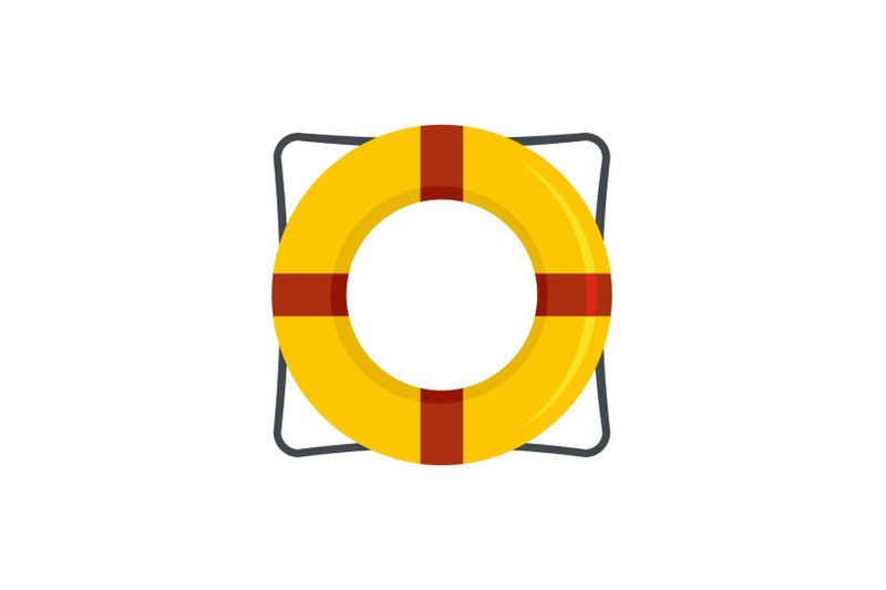 life-buoy-icon-flat-style