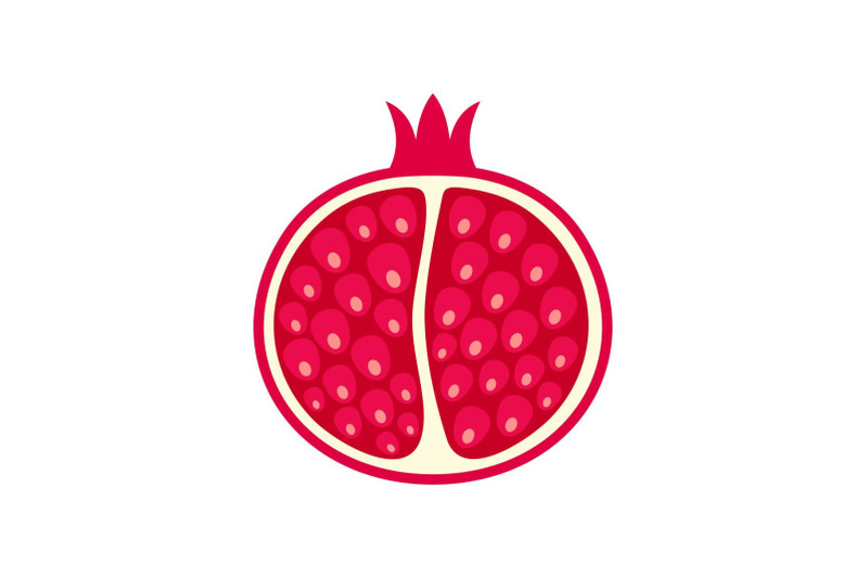 half-of-pomegranate-icon-flat-style