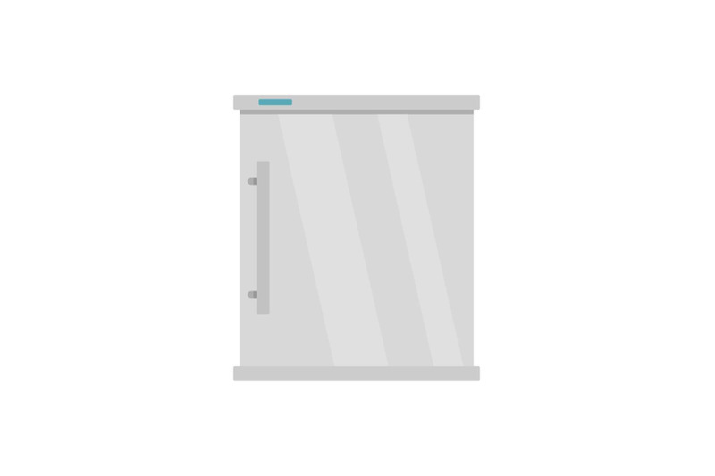 white-refrigerator-icon-flat-style