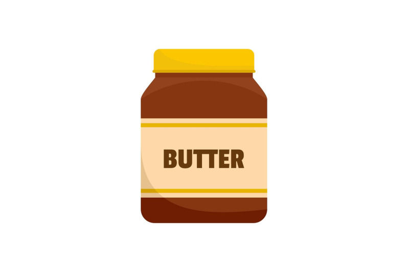 peanut-butter-jar-icon-flat-style
