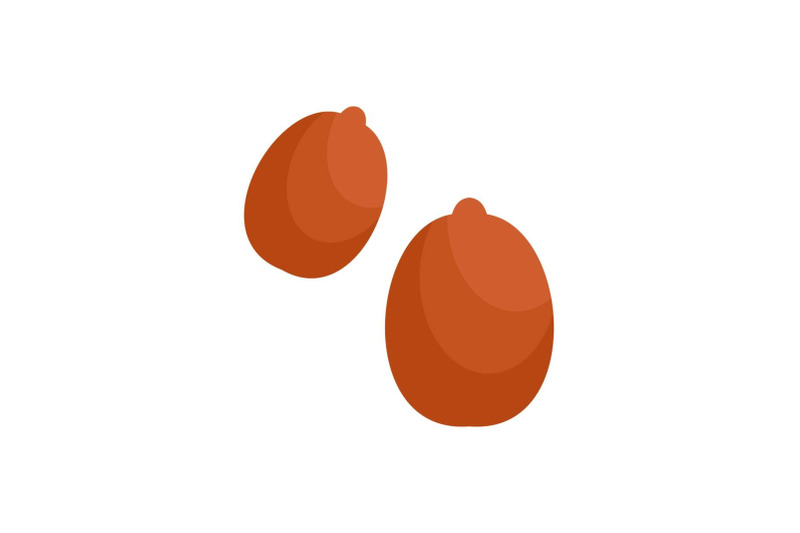 double-peanut-icon-flat-style