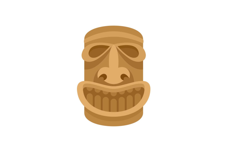 hawaii-wood-idol-icon-flat-style