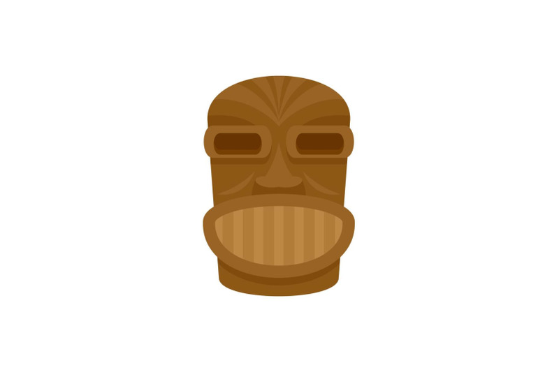 hawaii-wooden-idol-icon-flat-style