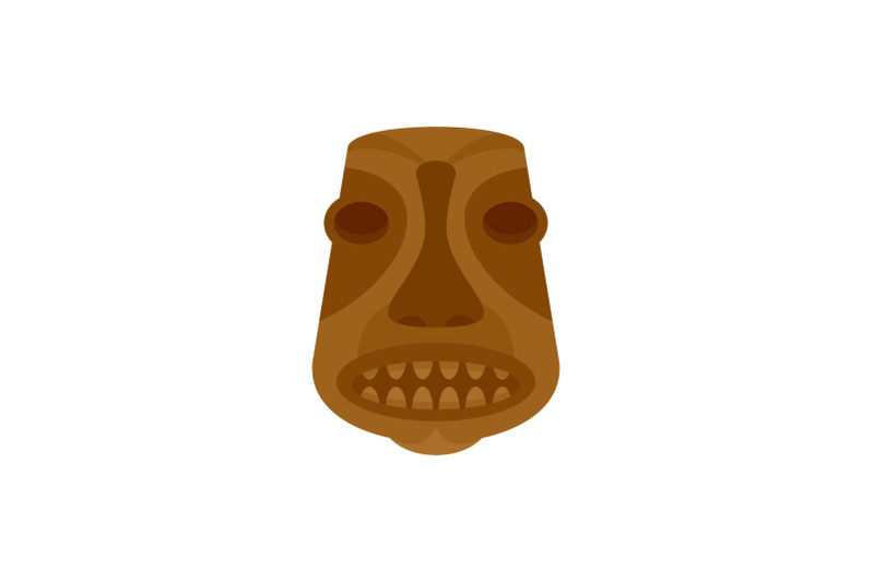 tiki-idol-icon-flat-style