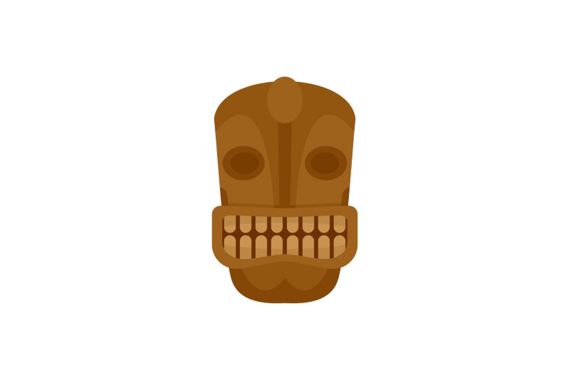 tiki-head-idol-icon-flat-style