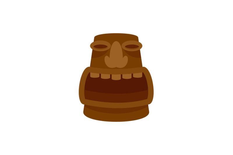 big-smile-tiki-idol-icon-flat-style