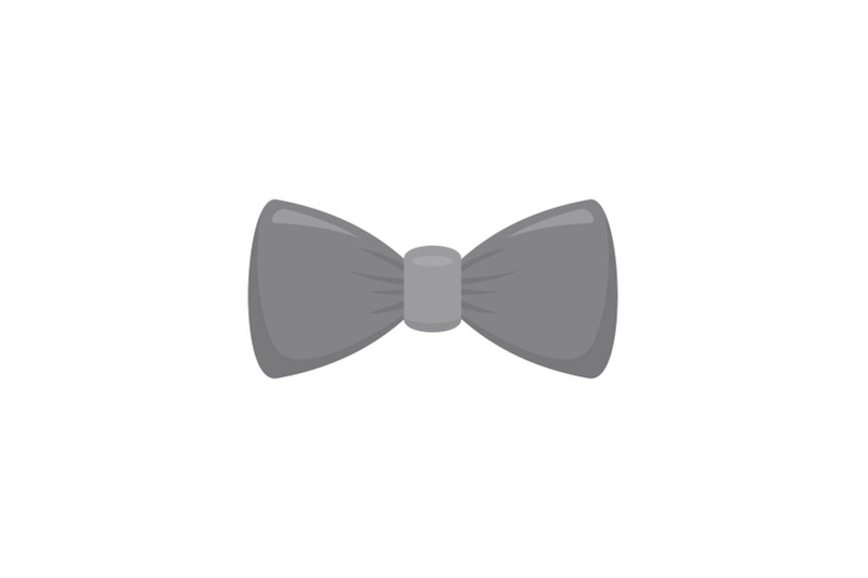 grey-bow-tie-icon-flat-style