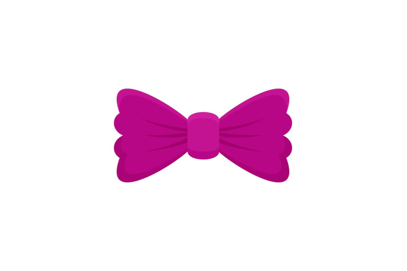 violet-bow-tie-icon-flat-style