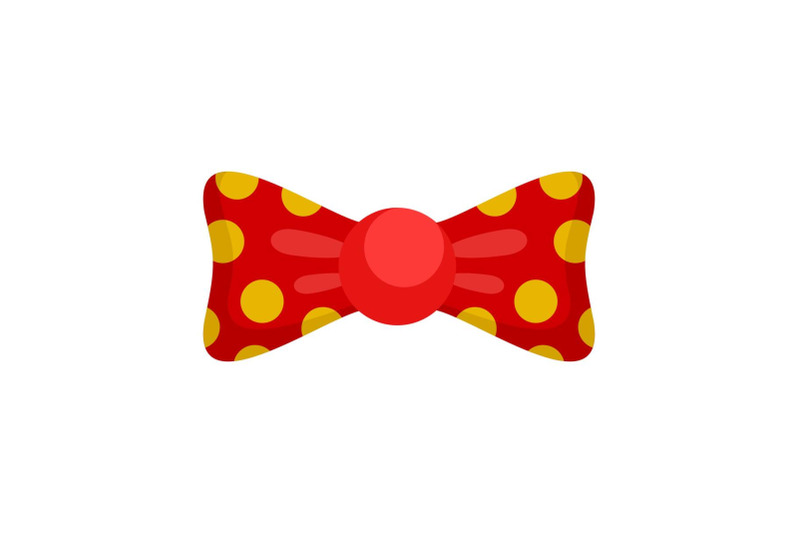 red-yellow-bow-tie-icon-flat-style