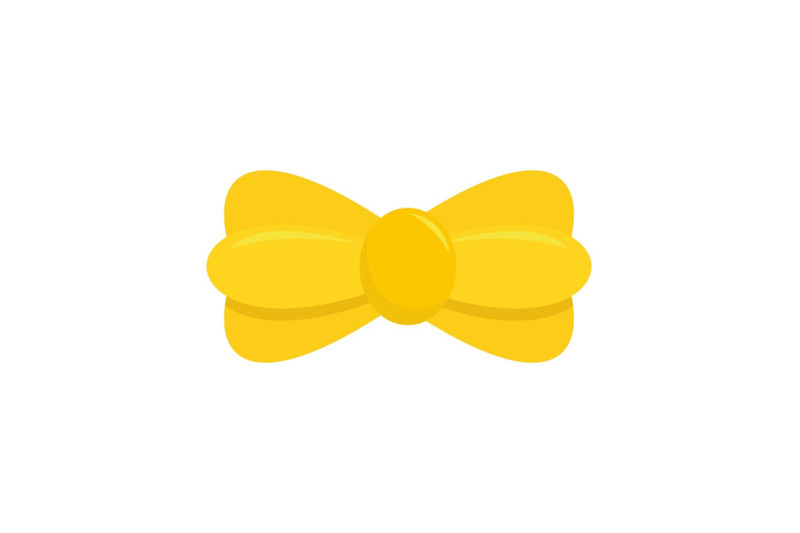 yellow-bow-tie-icon-flat-style
