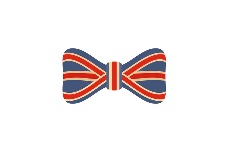 red-blue-bow-tie-icon-flat-style