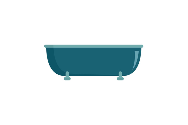 old-bathtube-icon-flat-style