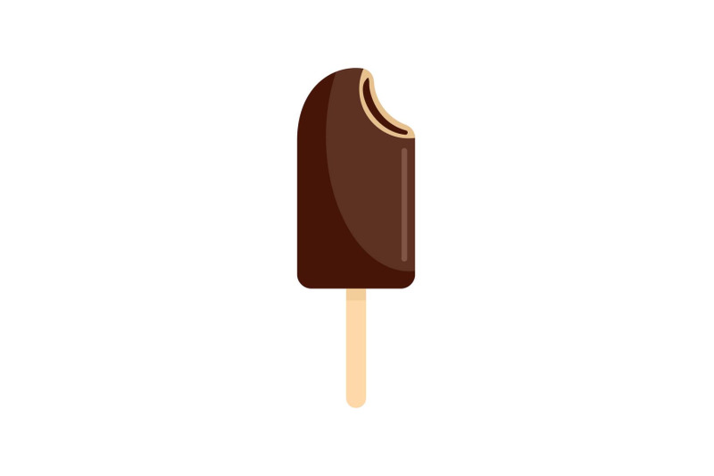 black-ice-cream-icon-flat-style