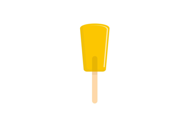 yellow-ice-cream-icon-flat-style