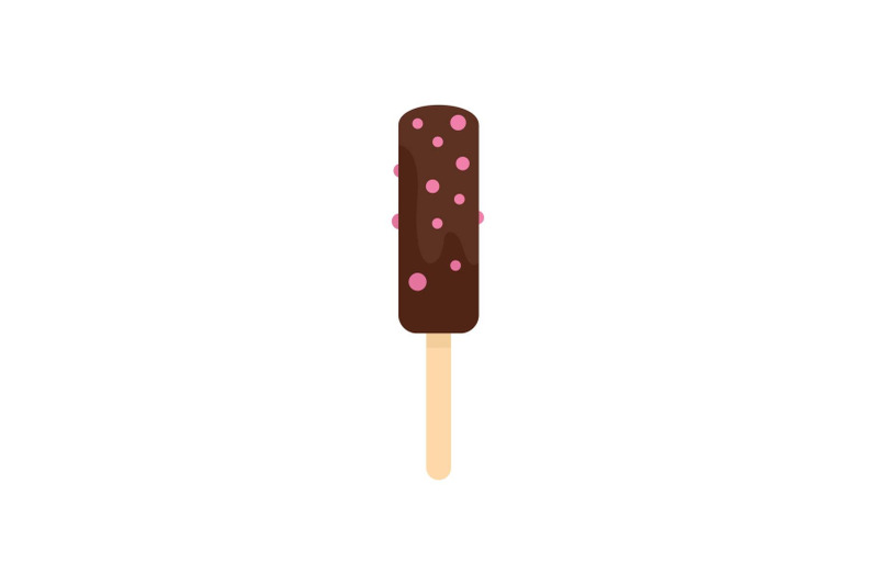 chocolate-ice-cream-icon-flat-style