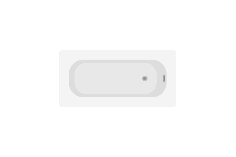 air-view-of-bathtube-icon-flat-style