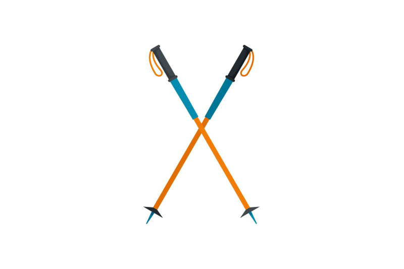 walking-sticks-icon-flat-style