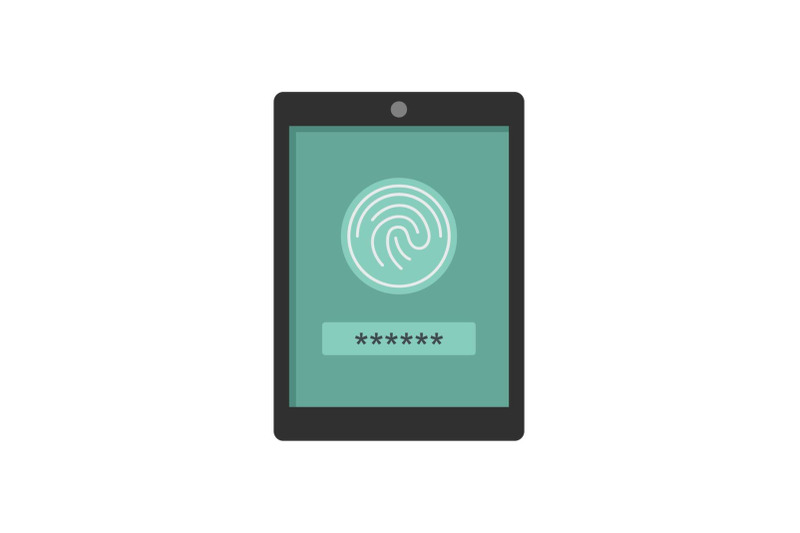 fingerprint-password-icon-flat-style