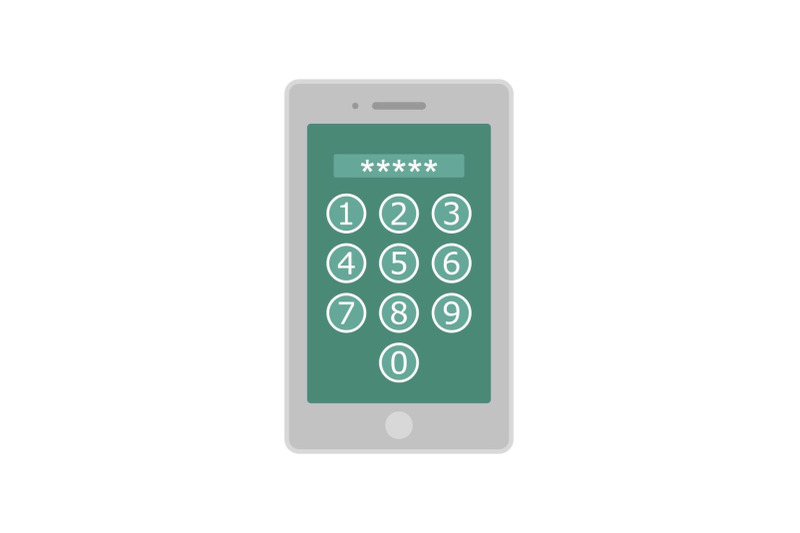 device-lock-code-icon-flat-style
