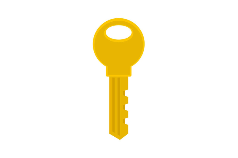 gold-key-icon-flat-style