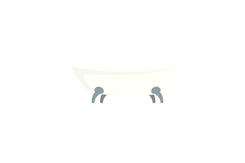 retro-bathtube-icon-flat-style
