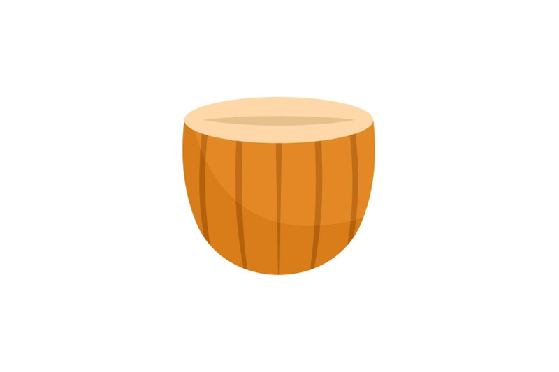 half-cutted-almond-icon-flat-style