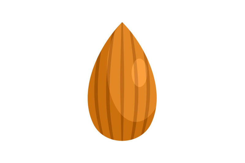 almond-nut-icon-flat-style