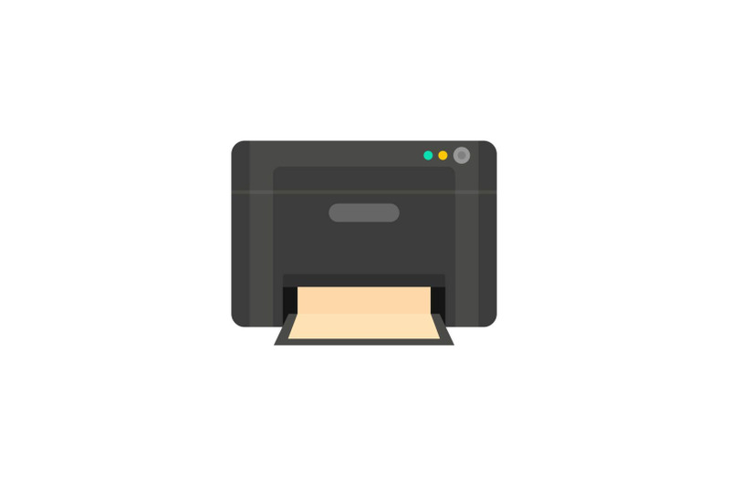 black-printer-icon-flat-style