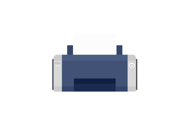 black-ink-printer-icon-flat-style