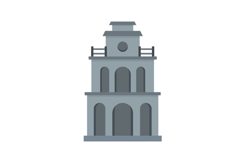 clock-building-icon-flat-style