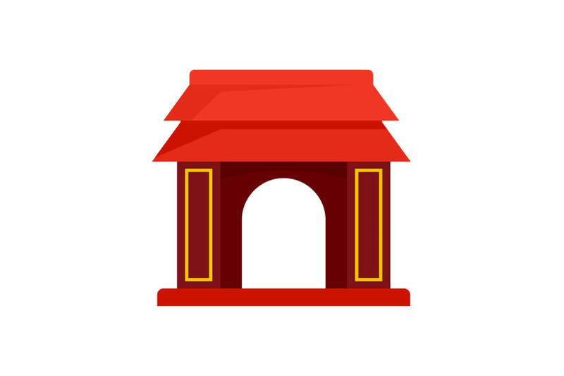 asian-gate-icon-flat-style