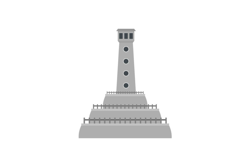 stone-lighthouse-icon-flat-style