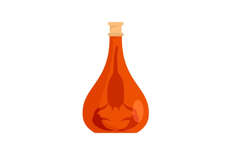 scorpion-in-bottle-icon-flat-style