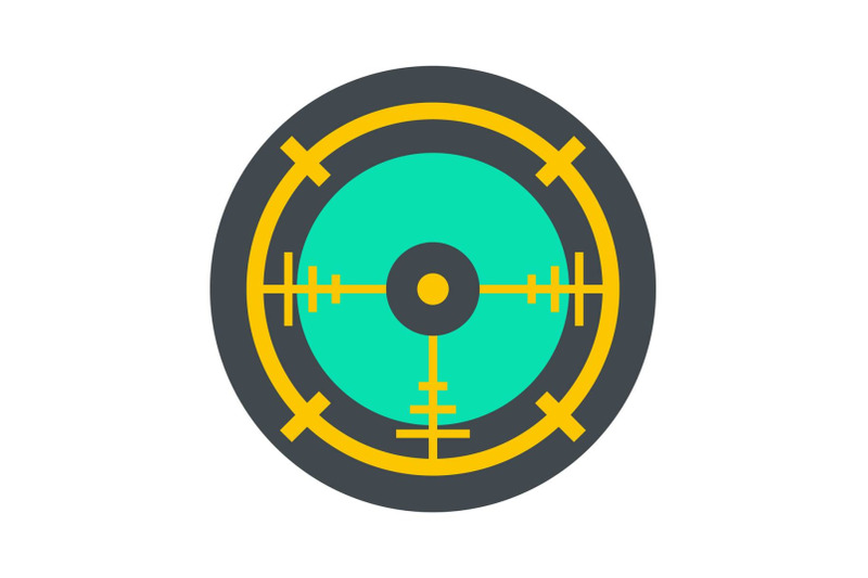 police-aim-radar-icon-flat-style