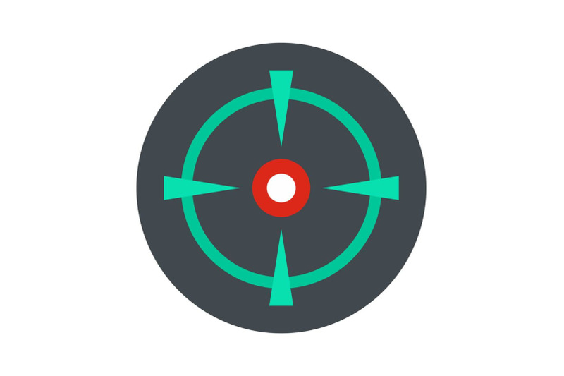 old-gun-aim-icon-flat-style