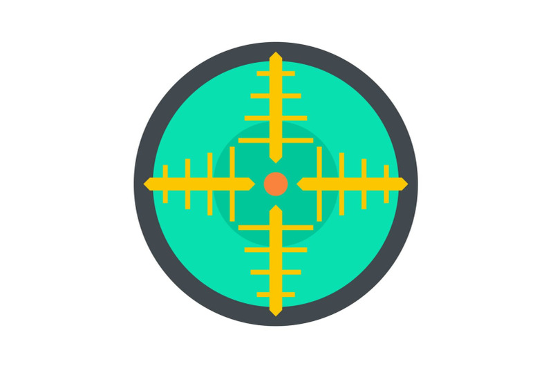 green-gun-aim-icon-flat-style