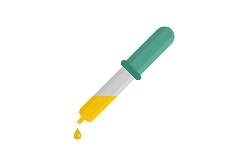 pipette-yellow-drop-icon-flat-style