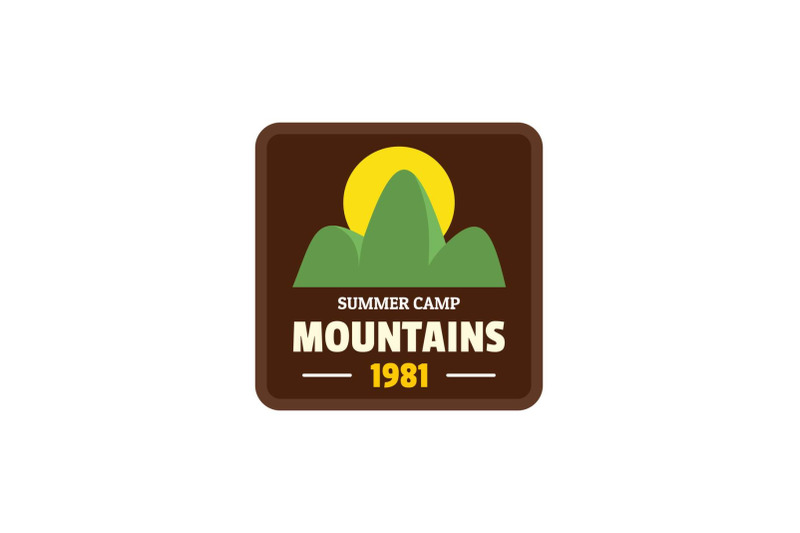 summer-camp-mountains-logo-flat-style