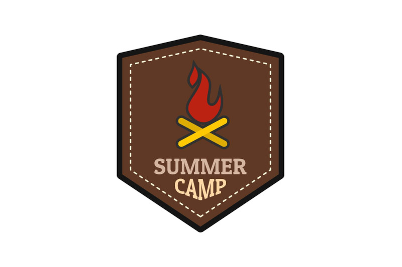 summer-fire-camp-logo-flat-style